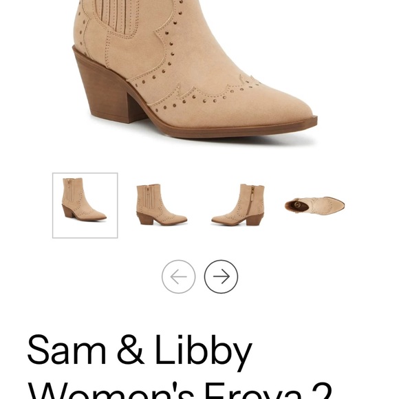 Sam & Libby Shoes - NWOT-No Box -Sam & Suede Freya 2 Western lBoots.
Size 9.